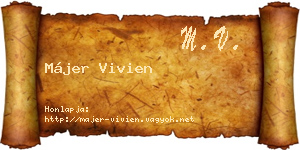 Májer Vivien névjegykártya